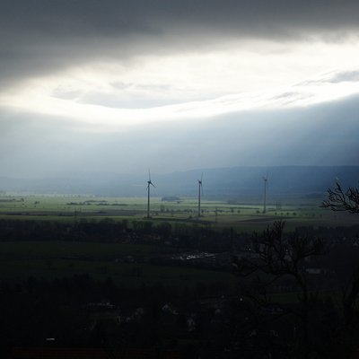 Der Himmel über dem ländlichen Raum