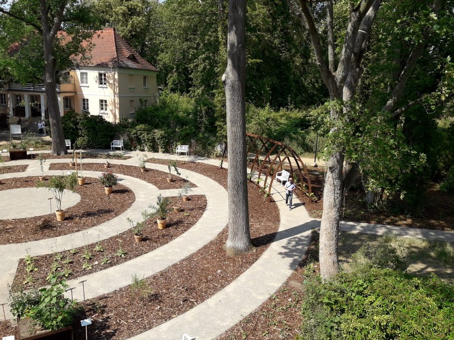 Teilansicht des Gartens im Kloster Lindow, Foto: Horst Borgmann