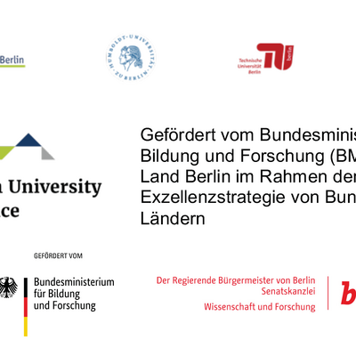 Die Grafik zeigt zahlreiche Logo-Grafiken beteiligter Institutionen und nennt den Förderhinweis